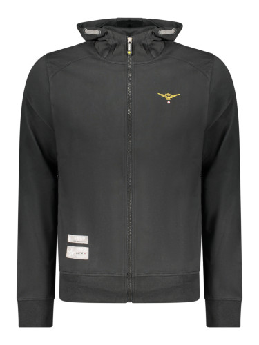 Мъжки черен суитшърт с цип