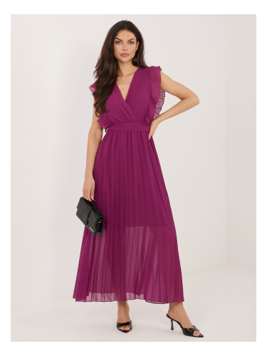 Тъмно лилава лятна рокля