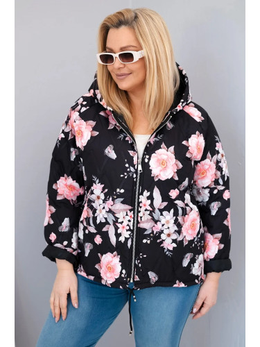 Дамско яке Kesi Włoski Plus Size с флорален мотив