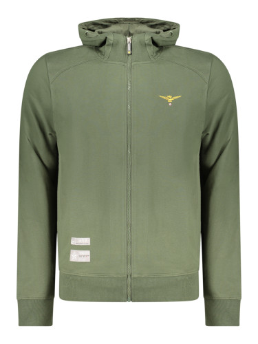 Зелен мъжки суитшърт с цип