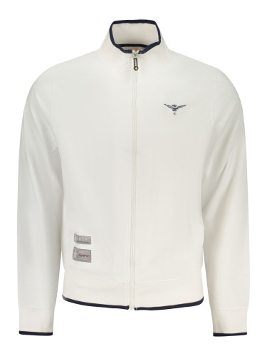 Мъжки бял суитшърт с цип