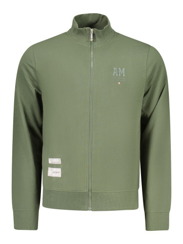 Зелен мъжки суитшърт с цип