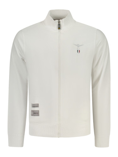 Бял суитшърт с цип