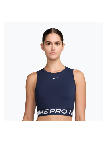 Дамски тренировъчен топ Nike Pro Dri-Fit midnight navy/white