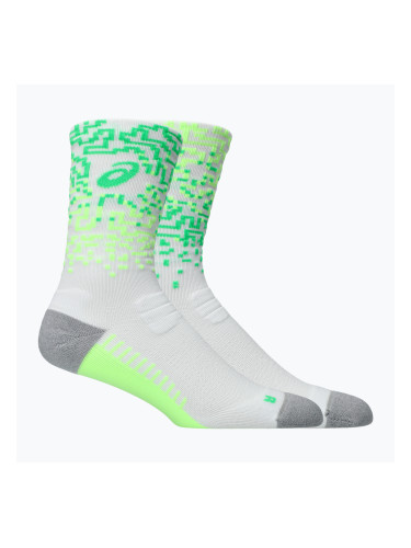 Чорапи ASICS Performance Run Crew brilliant white/illum. green/vital green