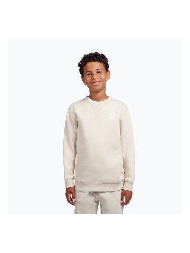 Детски суитшърт New Balance Brush Back Small Logo Crew timberwolf