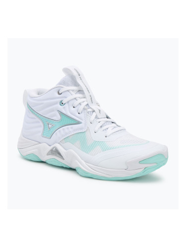 Дамски обувки за волейбол  Mizuno Wave Momentum Elite Mid white/blue tint