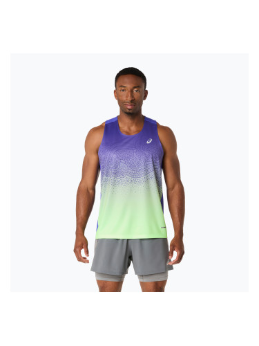 Мъжка тениска за бягане ASICS Road Fade Singlet cobalt burst/illuminate green