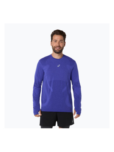 Мъжка блуза с дълъг ръкав за бягане ASICS Road Seamless LS cobalt burst/eggplant