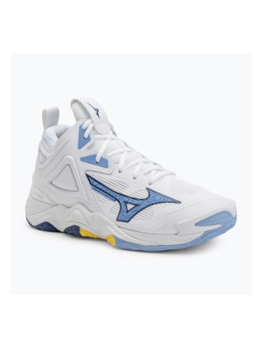 Волейболни обувки Mizuno Wave Momentum 3 Mid бели/bellwether сини/belair сини
