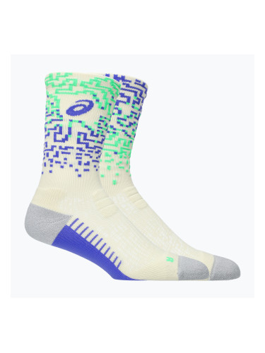 Чорапи ASICS Performance Run Crew ivory/cobalt burst/vital green