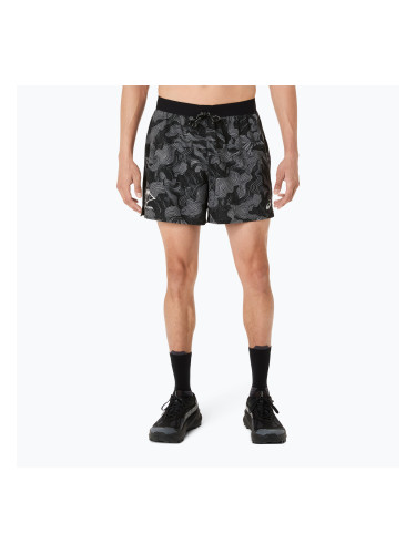 Мъжки шорти за бягане ASICS Fujitrail All Over Print 5IN performance black/carbon/cream