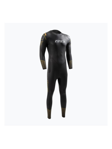 Мъжки неопренов костюм за плуване ZONE3 Thermal Aspect Breaststroke black/orange/yellow