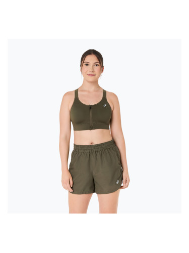 Спортен сутиен ASICS Road Combination Zip dark olive