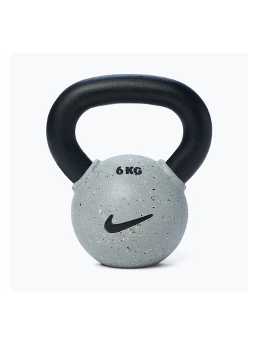 Кетълбел Nike Strength Rubber Coated 6 kg smoke grey