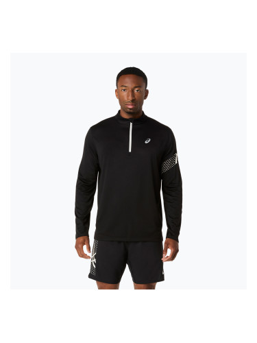 Мъжка блуза с дълъг ръкав за бягане Asics Icon LS 1/2 Zip performance black/cream
