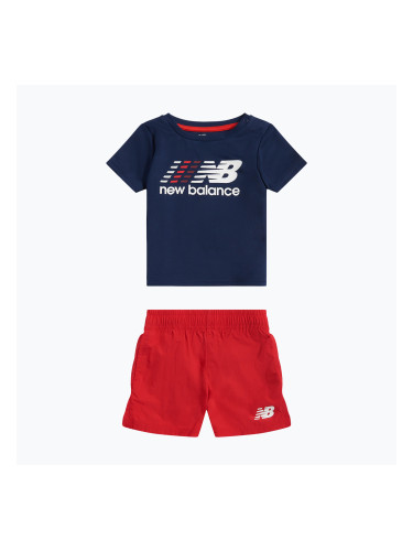Детски комплект New Balance Contrast Athletic Tee & Nylon Short nb navy