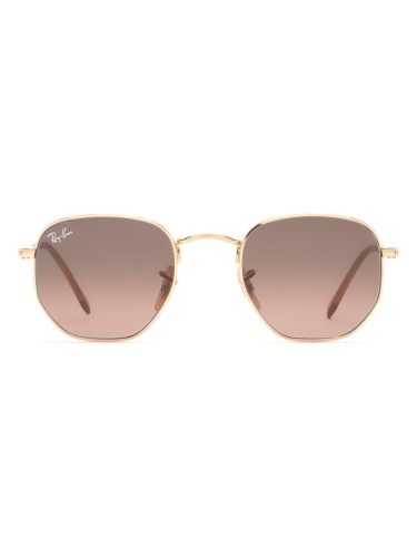 Ray-Ban Hexagonal RB3548N 912443 - квадратна слънчеви очила, unisex, златни