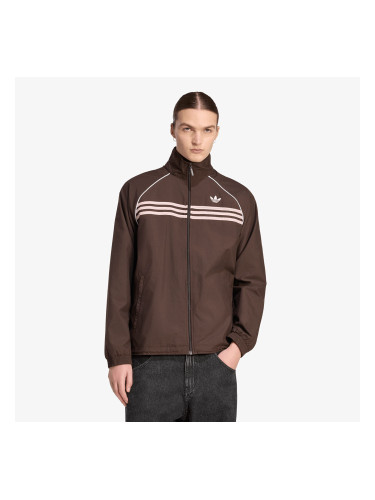 Суитшърт adidas Chest Stripes Track Top Aurora Coffee L