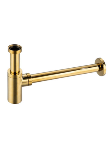 Кръгъл месингов сифон за мивка Balneo Златен