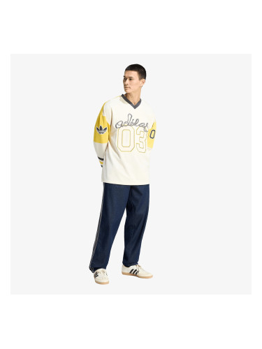 Фланелка adidas Hockey Long Sleeve Jersey Eqt Yellow/ Pure Ruby L