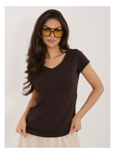 Дамска обикновена шоколадова блуза