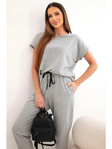 Комплект от памучна блуза и панталон Kesi