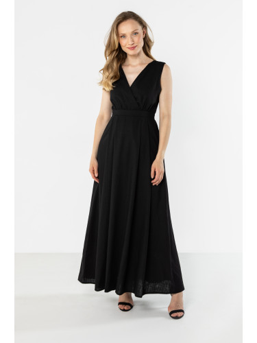 Дамска ленена макси рокля A771