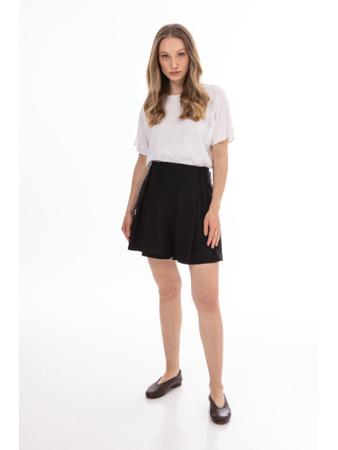 Дамски ленени шорти с връзки A774