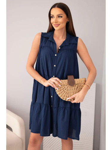 Дамска рокля-риза без ръкави