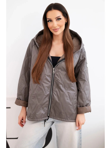 Дамско преходно ватирано яке с качулка