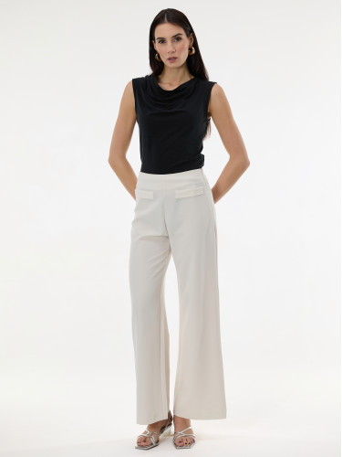 Бели дамски прави панталони ORSAY