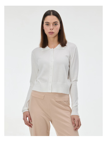 Кремов пуловер с яка ORSAY