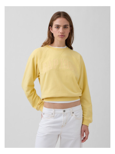 Дамски суитшърт GAP с лого и голям размер