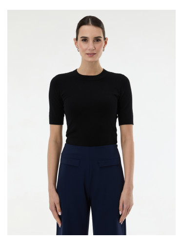 Дамски черен пуловер с къс ръкав ORSAY