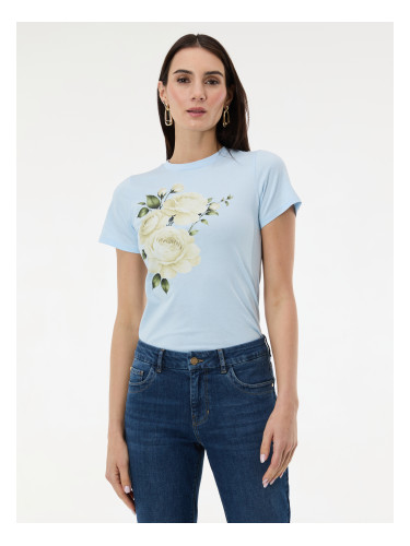 Светлосиня тениска с щампа ORSAY