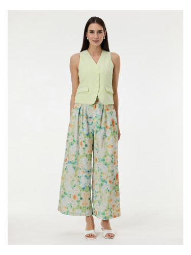 Светлозелени дамски шарени панталони ORSAY