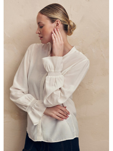 Елегантна риза в цвят екрю с вискоза Lenzing™Ecovero™