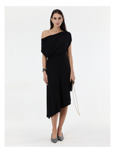 Дамска черна миди рокля ORSAY