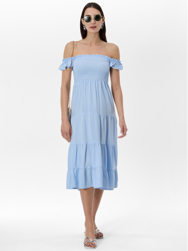 Светлосиня дамска миди рокля ORSAY