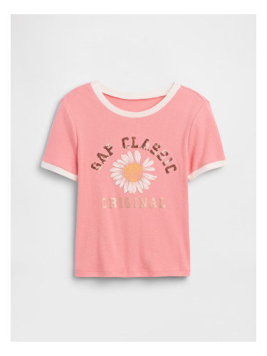 Тениска с лого на GAP за момичета