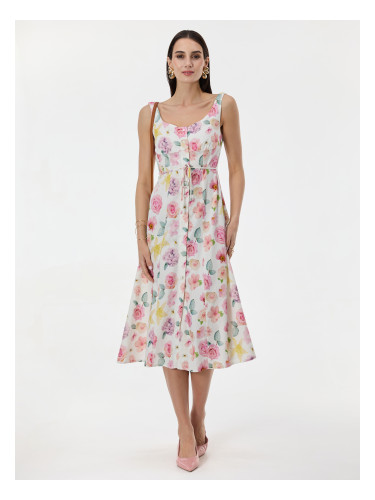 Светлорозова рокля с шарки ORSAY