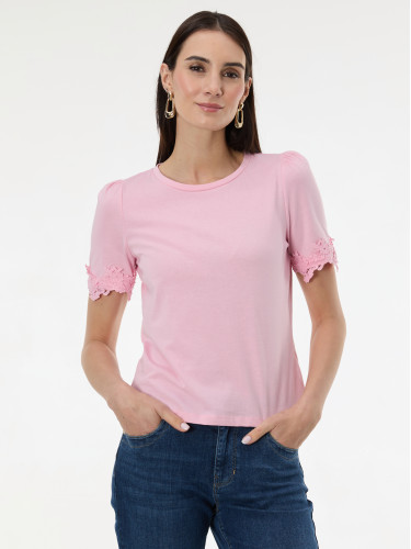 Light pink women's short sleeve T-shirt ORSAY - Women's