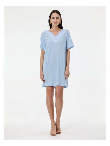 Светлосиня дамска миди рокля ORSAY