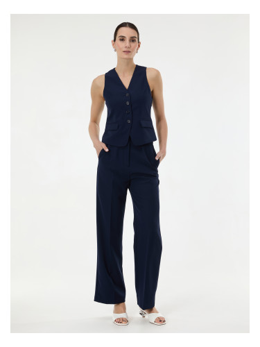 Тъмносини дамски широки панталони ORSAY