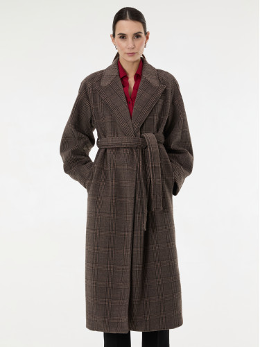 Кафяво дълго дамско палто ORSAY