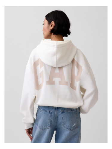 Суичър с качулка GAP Oversize Crop с лого VintageSoft