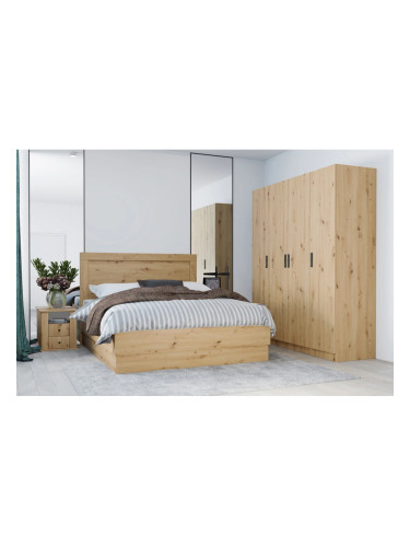 Спален комплект 7063 за матрак 160/200, Дъб артисан