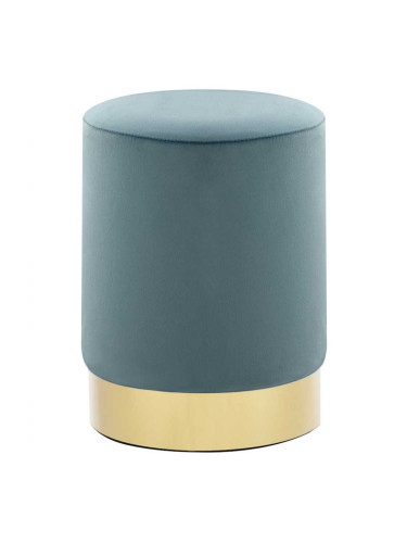 Sonata H Табуретка, светлосиньо и златисто, кадифе