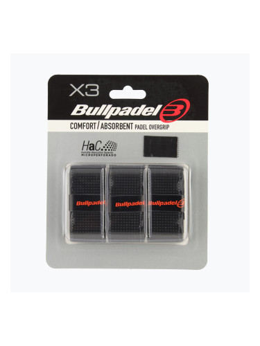 Грипове за падел ракети Bullpadel GB-1201 Comfort Absorbent 3 pcs. black
